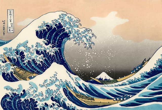 história da Pintura - onda - Kanagawa