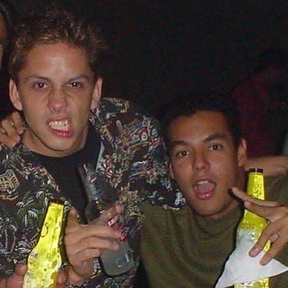 Matheus com Rubinho em 2001.