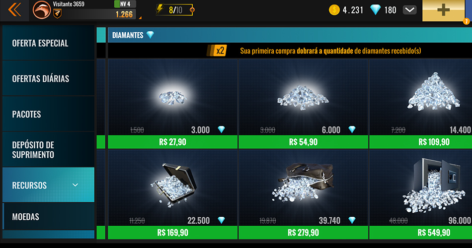sniper 3d diamantes