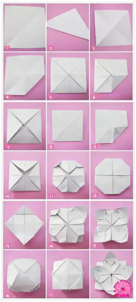 Origami-passo-a-passo-Flor